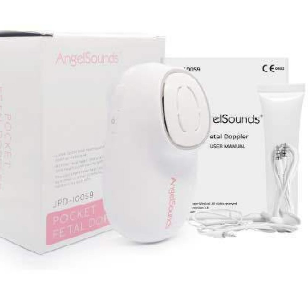 AngelSounds Pocket Fetal Doppler Unborn Baby Heartbeat Monitor For Pregnancy NEW